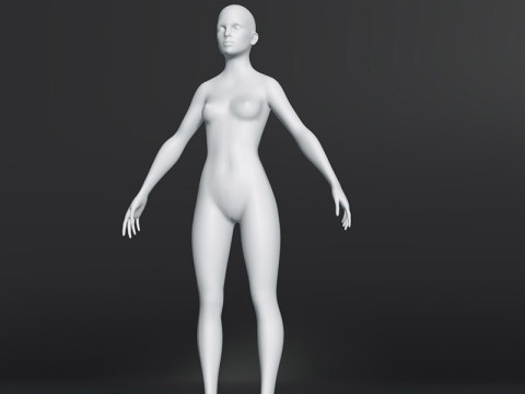 Female Body Base Mesh 28 Animations 20k Polygons Model 3D