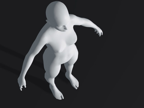 Female Body Base Mesh 28 Animations 20k Polygons Model 3D