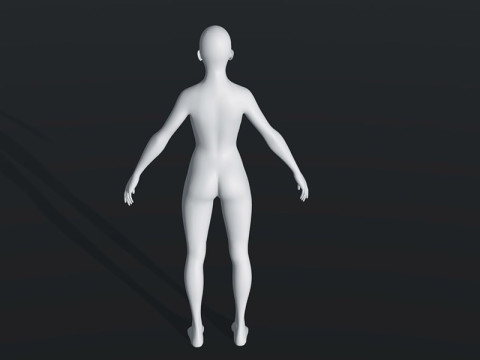 Female Body Base Mesh 28 Animations 20k Polygons Model 3D