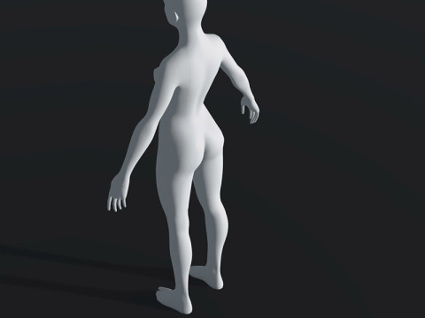 Female Body Base Mesh 28 Animations 20k Polygons Model 3D