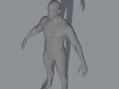 Male Body Base Mesh 28 Animations 5k Polygons Modello 3D