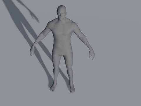 Male Body Base Mesh 28 Animations 5k Polygons Modello 3D