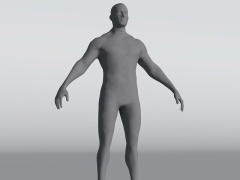 Male Body Base Mesh 28 Animations 5k Polygons Modello 3D