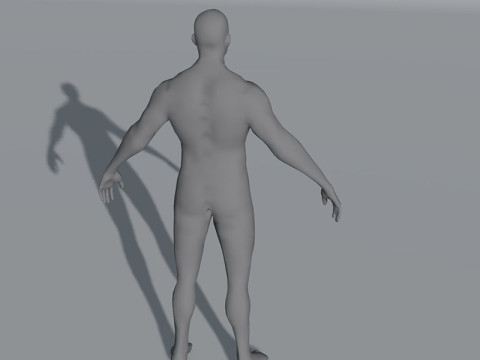 Male Body Base Mesh 28 Animations 5k Polygons Modello 3D