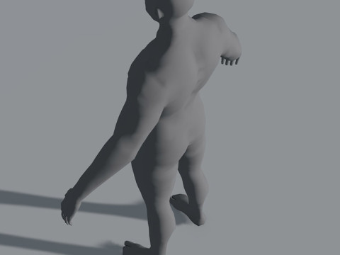 Male Body Base Mesh 28 Animations 5k Polygons Modello 3D