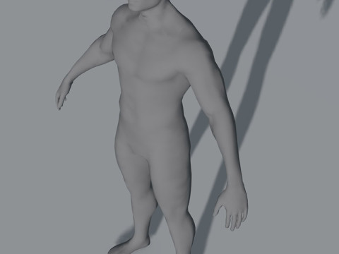 Male Body Base Mesh 28 Animations 5k Polygons Modello 3D