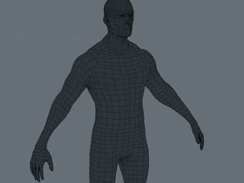 Male Body Base Mesh 28 Animations 5k Polygons Modello 3D