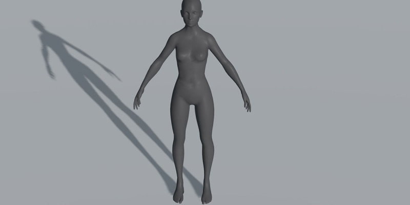 Female Body Base Mesh 28 Animations 5k Polygons Modello 3D .c4d .max .obj .3ds .fbx .stl .blend 
