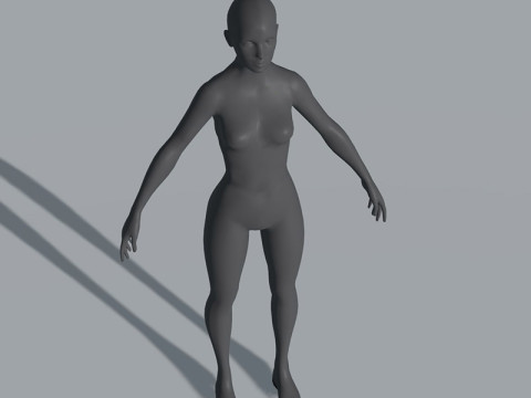 Female Body Base Mesh 28 Animations 5k Polygons Modello 3D