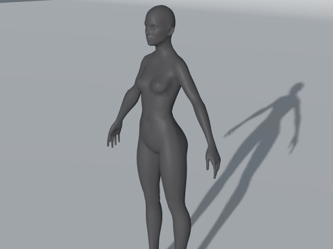 Female Body Base Mesh 28 Animations 5k Polygons Modello 3D