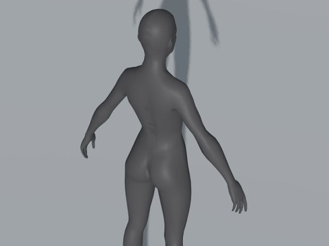 Female Body Base Mesh 28 Animations 5k Polygons Modello 3D
