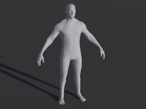 Male Body Base Mesh 28 Animations Modelo 3D