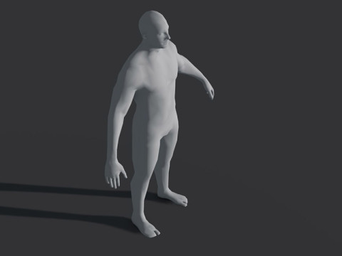 Male Body Base Mesh 28 Animations Modelo 3D