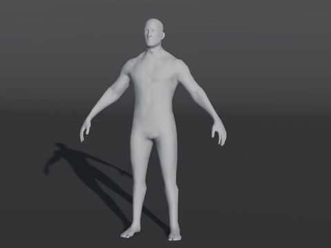 Male Body Base Mesh 28 Animations Modelo 3D
