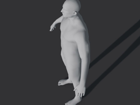 Male Body Base Mesh 28 Animations Modelo 3D