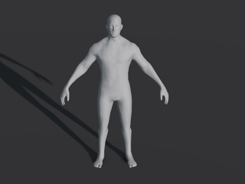 Male Body Base Mesh 28 Animations Modelo 3D