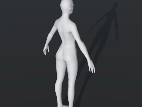 Female Body Base Mesh 28 Animations Modelo 3D