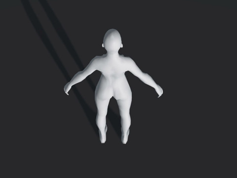 Female Body Base Mesh 28 Animations Modelo 3D