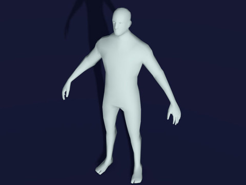 Male Body Base Mesh 28 Animations 1k Polygons 3D Model