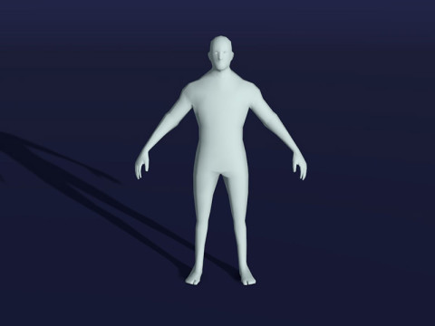 Male Body Base Mesh 28 Animations 1k Polygons 3D Model