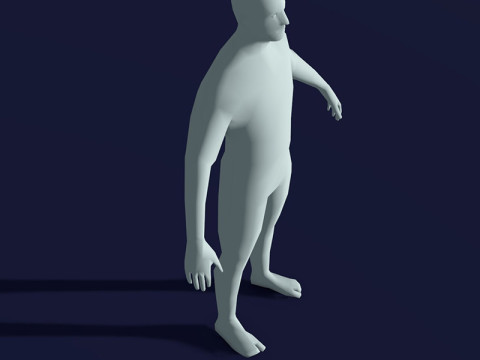 Male Body Base Mesh 28 Animations 1k Polygons 3D Model