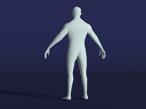 Male Body Base Mesh 28 Animations 1k Polygons 3D Model