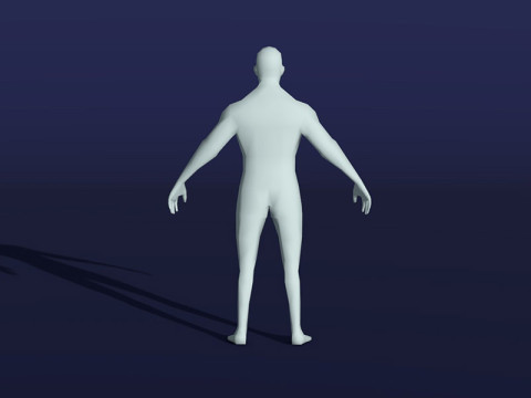 Male Body Base Mesh 28 Animations 1k Polygons 3D Model