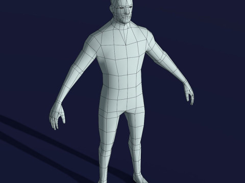 Male Body Base Mesh 28 Animations 1k Polygons 3D Model