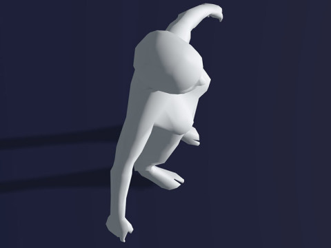 Female Body Base Mesh 28 Animations 1k Polygons 3Dモデル