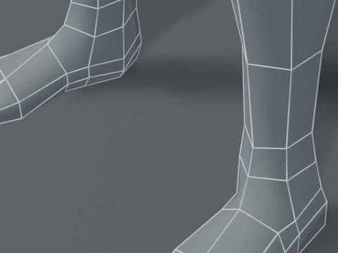 Male Body Base Mesh 1000 Polygons 3D Model