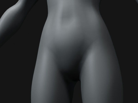 Female Body Base Mesh 20k Polygons 3D Модель