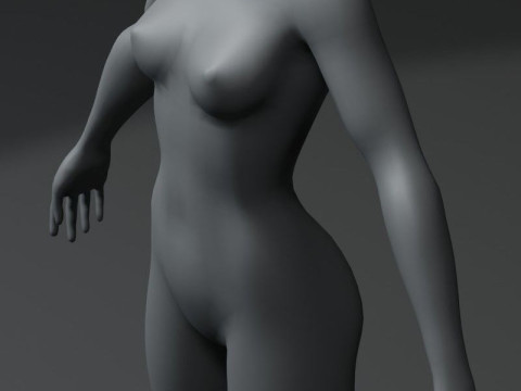 Female Body Base Mesh 20k Polygons 3D Модель