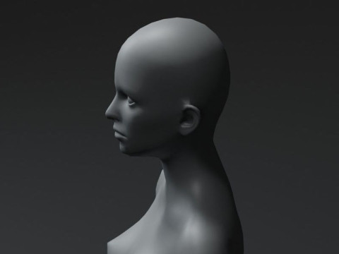 Female Body Base Mesh 20k Polygons 3D Модель