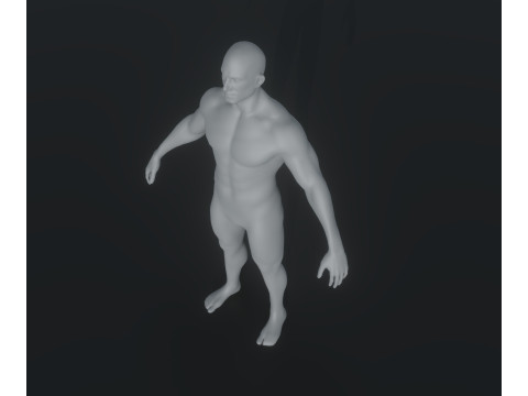 Male Body Base Mesh Animated and Rigged 20k Polygons 3D मॉडल