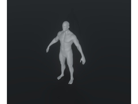 Male Body Base Mesh Animated and Rigged 20k Polygons 3D मॉडल