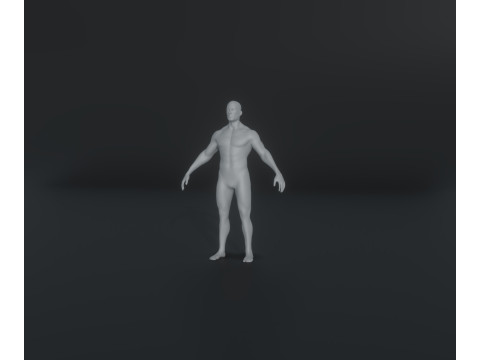 Male Body Base Mesh Animated and Rigged 20k Polygons 3D मॉडल