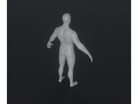 Male Body Base Mesh Animated and Rigged 20k Polygons 3D मॉडल