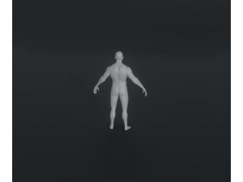 Male Body Base Mesh Animated and Rigged 20k Polygons 3D मॉडल