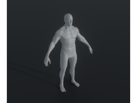 Male Body Base Mesh Animated and Rigged 20k Polygons 3D मॉडल