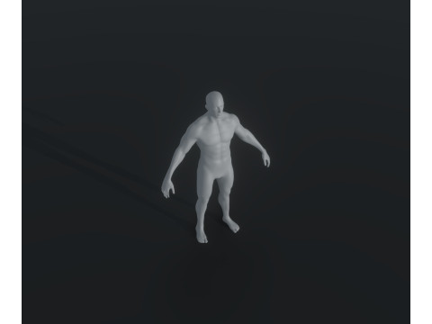 Male Body Base Mesh Animated and Rigged 20k Polygons 3D मॉडल