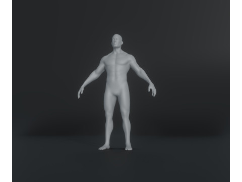 Male Body Base Mesh Animated and Rigged 20k Polygons 3D मॉडल