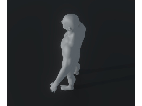 Male Body Base Mesh Animated and Rigged 20k Polygons 3D मॉडल