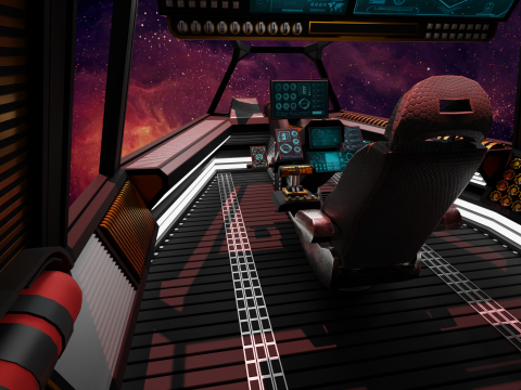 Sci-Fi Fighter Cockpit Modelo 3D