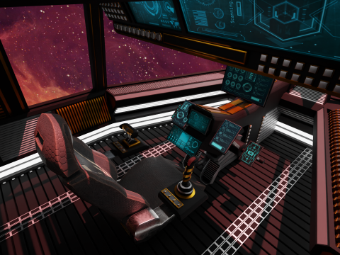 Sci-Fi Fighter Cockpit Modelo 3D