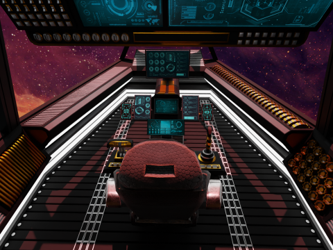 Sci-Fi Fighter Cockpit Modelo 3D
