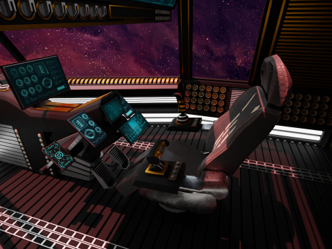 Sci-Fi Fighter Cockpit Modelo 3D