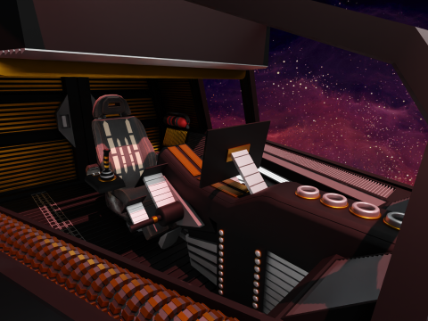 Sci-Fi Fighter Cockpit Modelo 3D