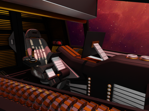 Sci-Fi Fighter Cockpit Modelo 3D