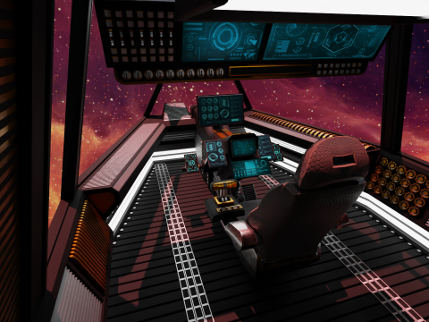 Sci-Fi Fighter Cockpit Modelo 3D