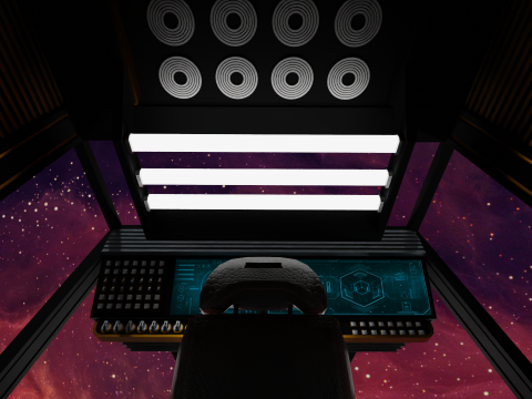 Sci-Fi Fighter Cockpit Modelo 3D